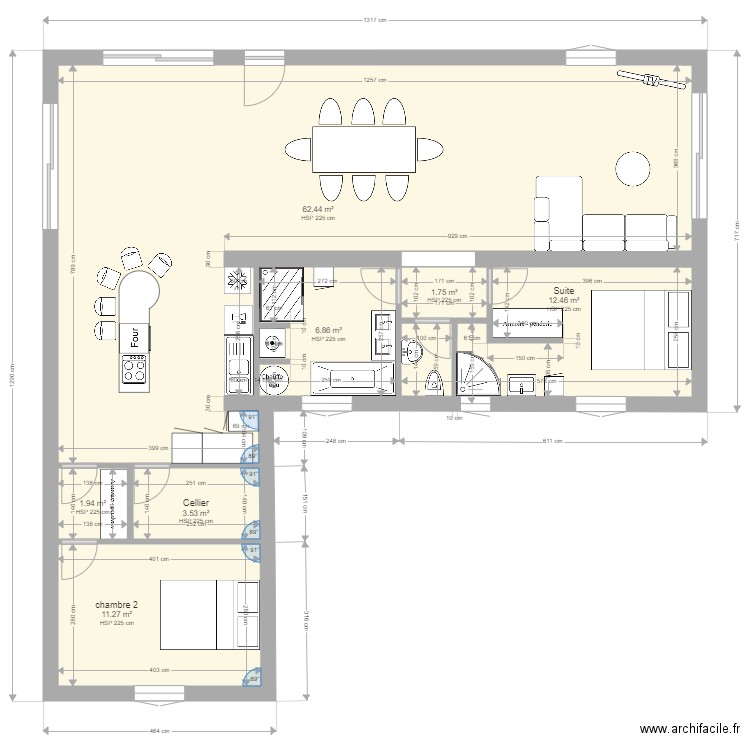 Maison AChazelat modifications. Plan de 0 pièce et 0 m2