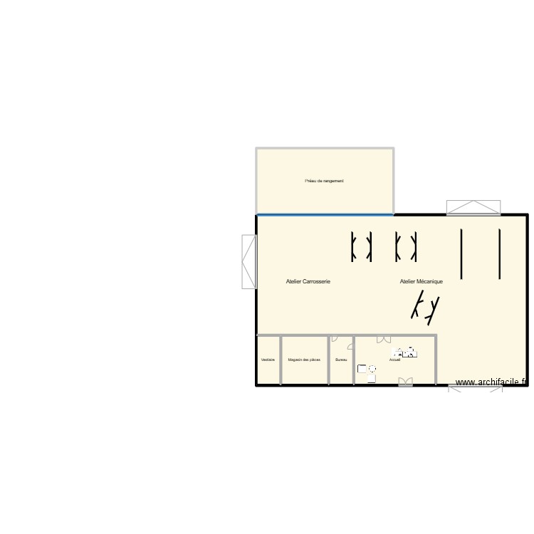 Atelier. Plan de 0 pièce et 0 m2