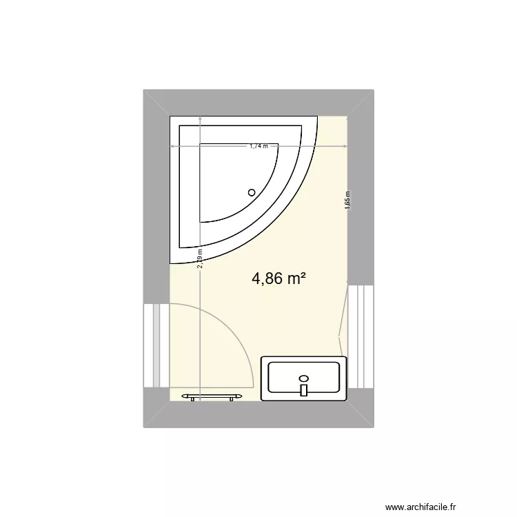 dufrois. Plan de 1  et 5 m²