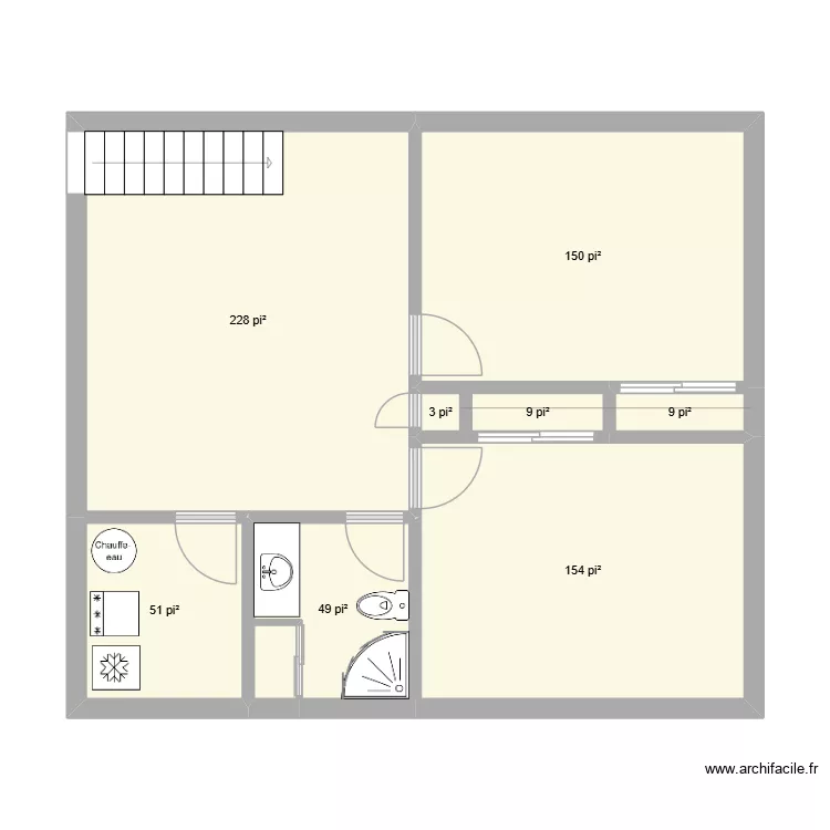 FG-53C. Plan de 8  et 61 m²