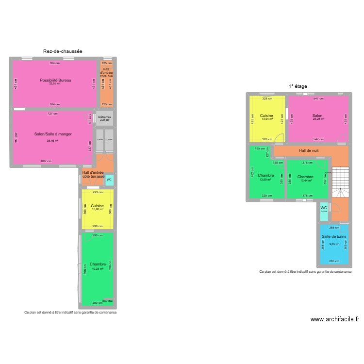 gaillarmont . Plan de 17 pièces et 208 m2