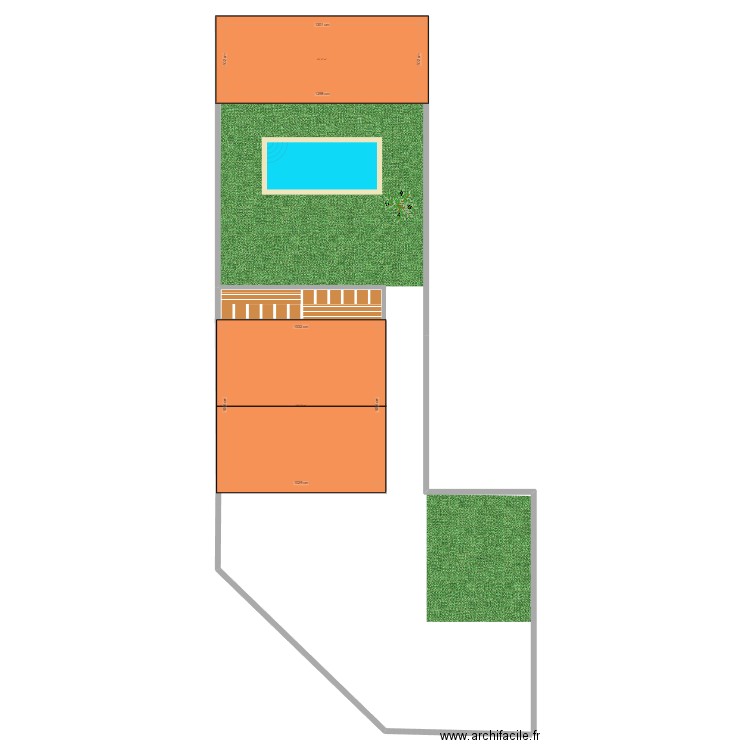 projet piscine pool house 1. Plan de 2 pièces et 174 m2