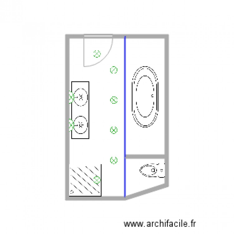 SDB. Plan de 0 pièce et 0 m2