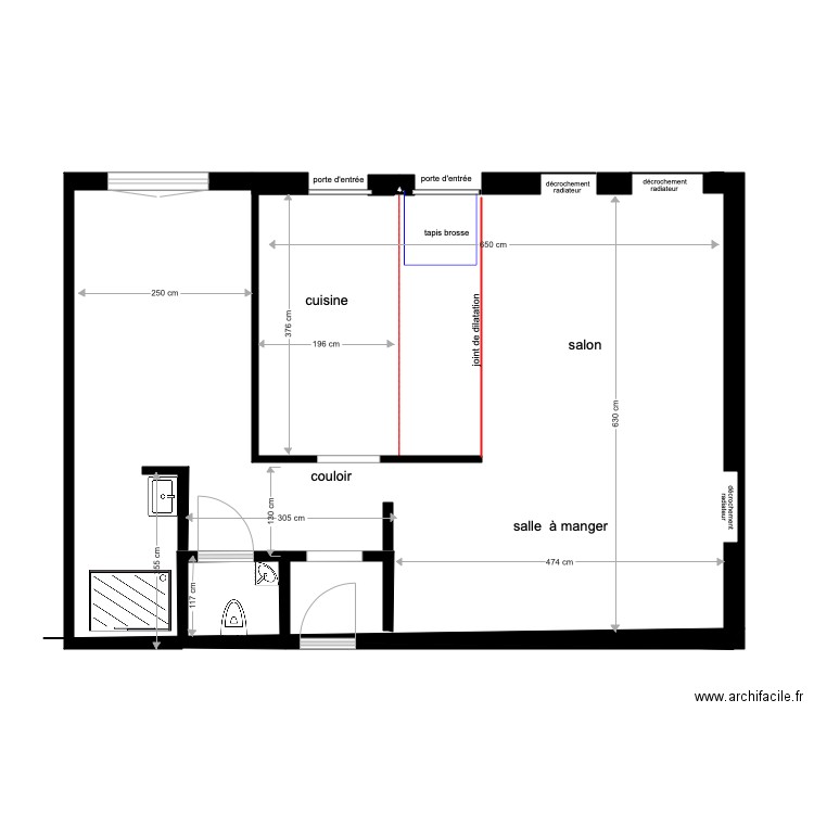 plan carrelage RDC version  3. Plan de 0 pièce et 0 m2