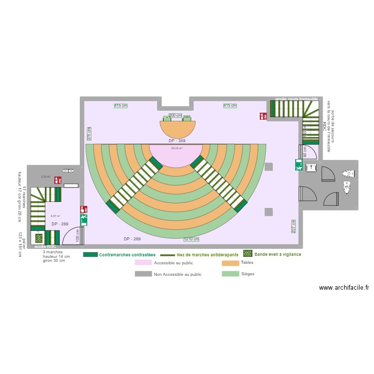 SOUS SOL2nd PEREIRE RECYCLAGE RECUPERATION APRES TRAVAUX. Plan de 7 pièces et 118 m2