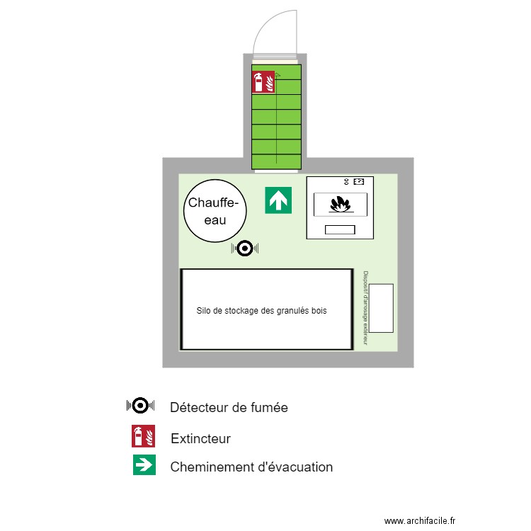 Chaufferie hôtellerie provisoire. Plan de 0 pièce et 0 m2