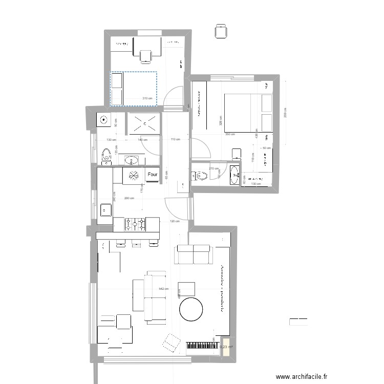 fin janvier mars. Plan de 0 pièce et 0 m2