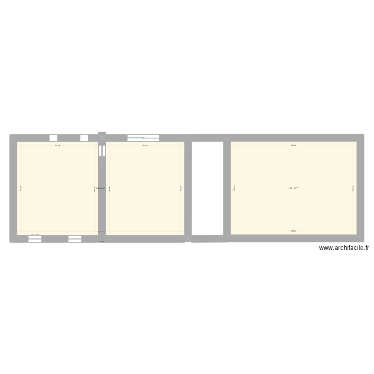 maison. Plan de 2 pièces et 150 m2