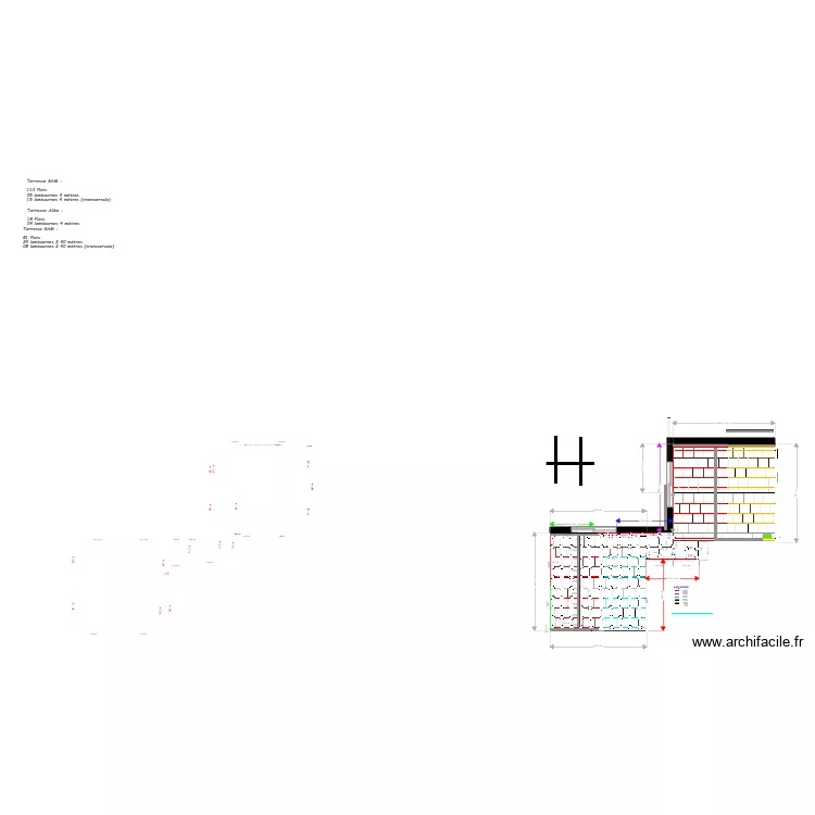 terrasse lambourde. Plan de 