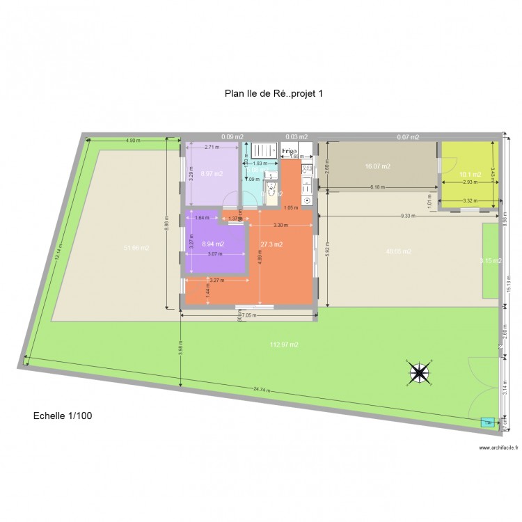 Plan Ile de Ré projet 1. Plan de 0 pièce et 0 m2