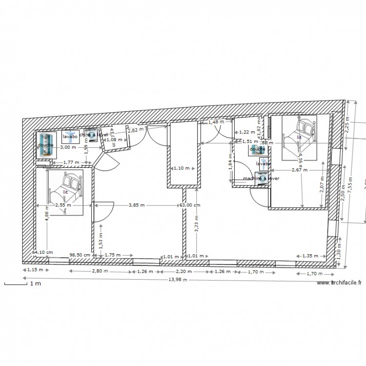  1  Etage. Plan de 0 pièce et 0 m2