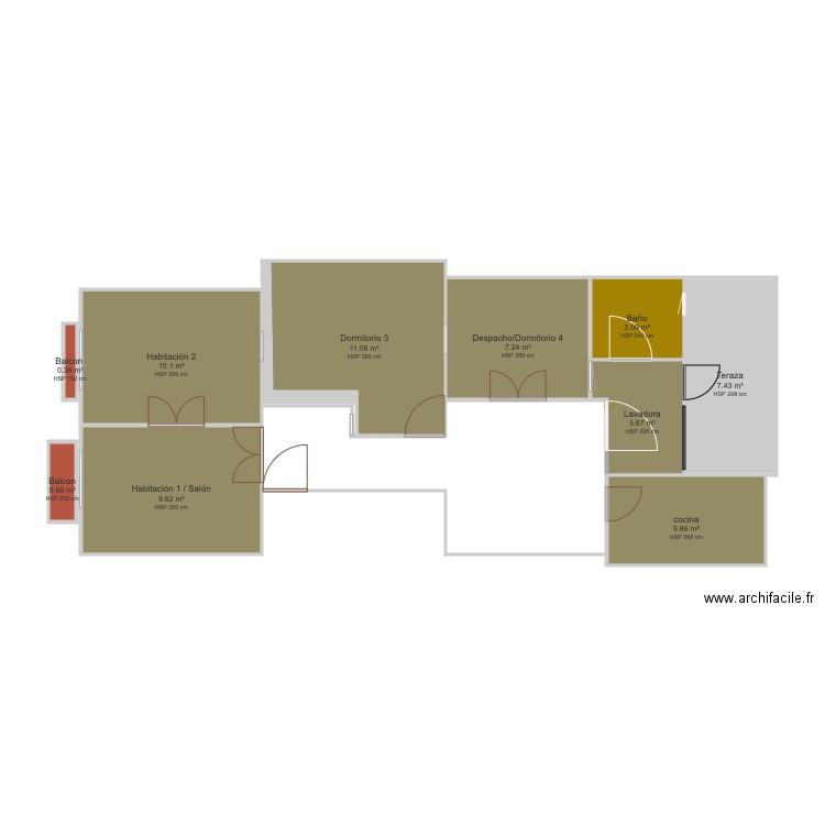Plan piso Molinell Vlc 2019. Plan de 0 pièce et 0 m2