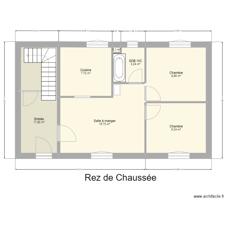 maison VIOLETA existant. Plan de 16 pièces et 159 m2