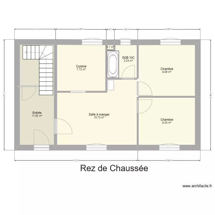 maison VIOLETA existant. Plan de 