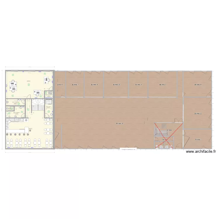 Differdange etage cuisine. Plan de 