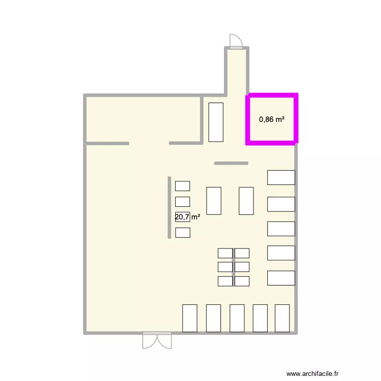 coin lecture. Plan de 2 et 22 m² coin lecture. Plan de 2 et 22 m²
