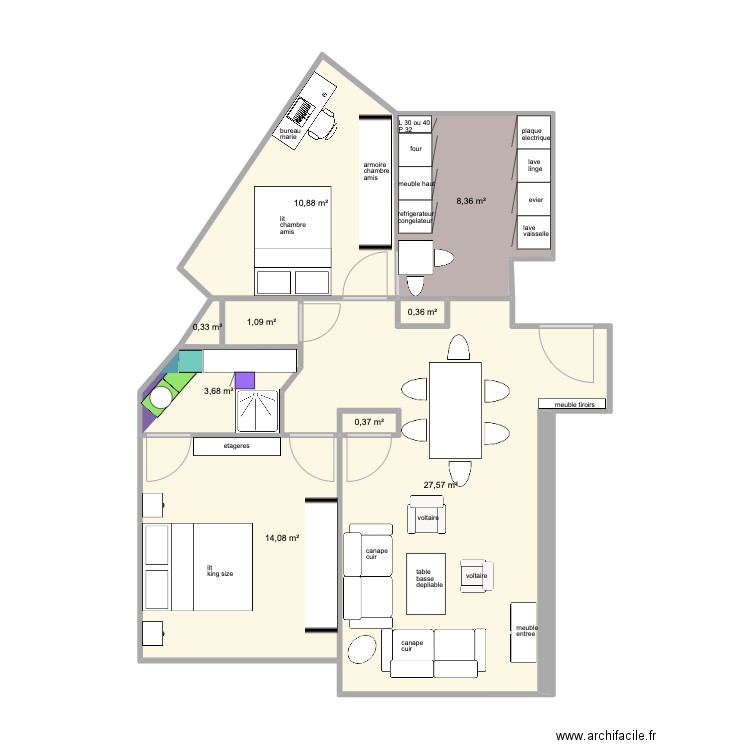 appart pg sommeillier 2023/03/26 -3. Plan de 9 pièces et 67 m2