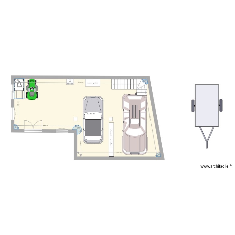 Garage min V2. Plan de 0 pièce et 0 m2