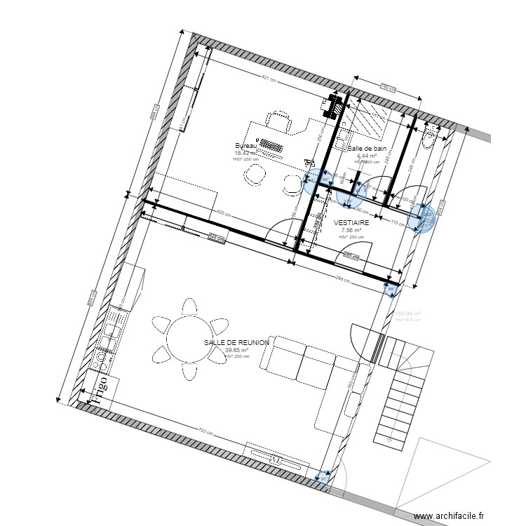 bureau 1. Plan de 0 pièce et 0 m2