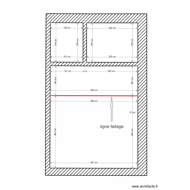 plan comble ouverture actuel . Plan de 