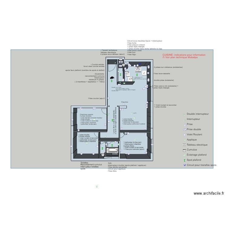 plan electrique curie. Plan de 0 pièce et 0 m2