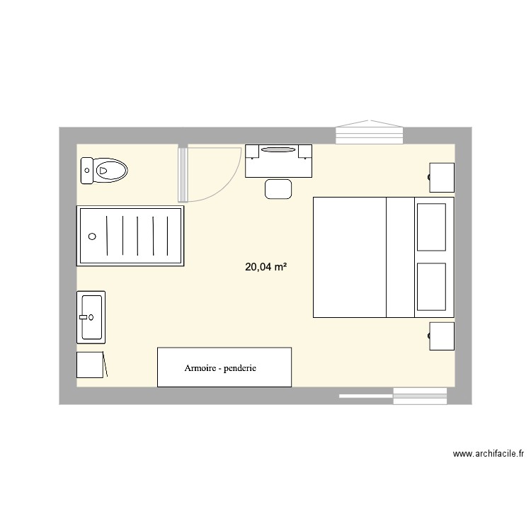 mezzanine1. Plan de 1 pièce et 20 m2