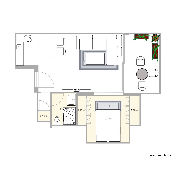 TEST 1 2 . Plan de 0 pièce et 0 m2