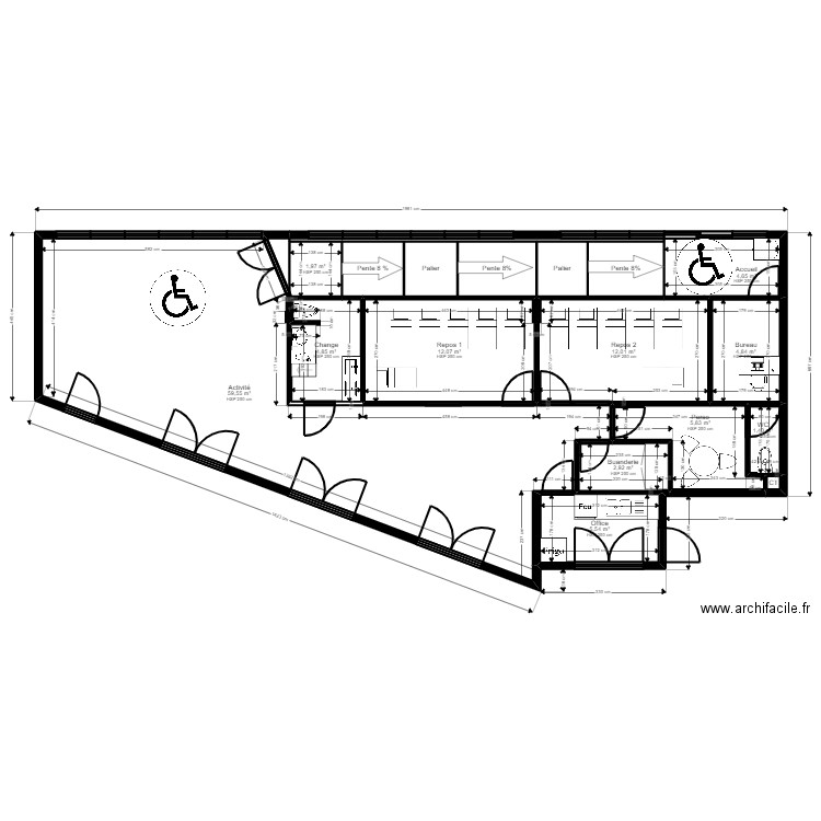 Ballanger VILLEPINTE 93420 Projet JORDAN. Plan de 19 pièces et 129 m2