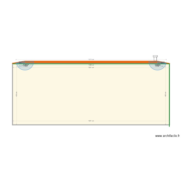 facade baboo. Plan de 2 pièces et 63 m2