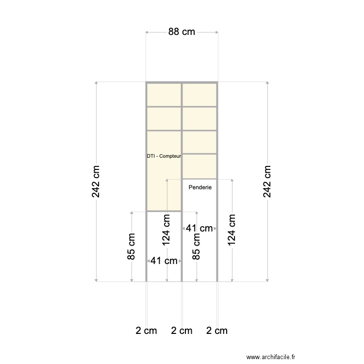 Placard Entrée. Plan de 0 pièce et 0 m2