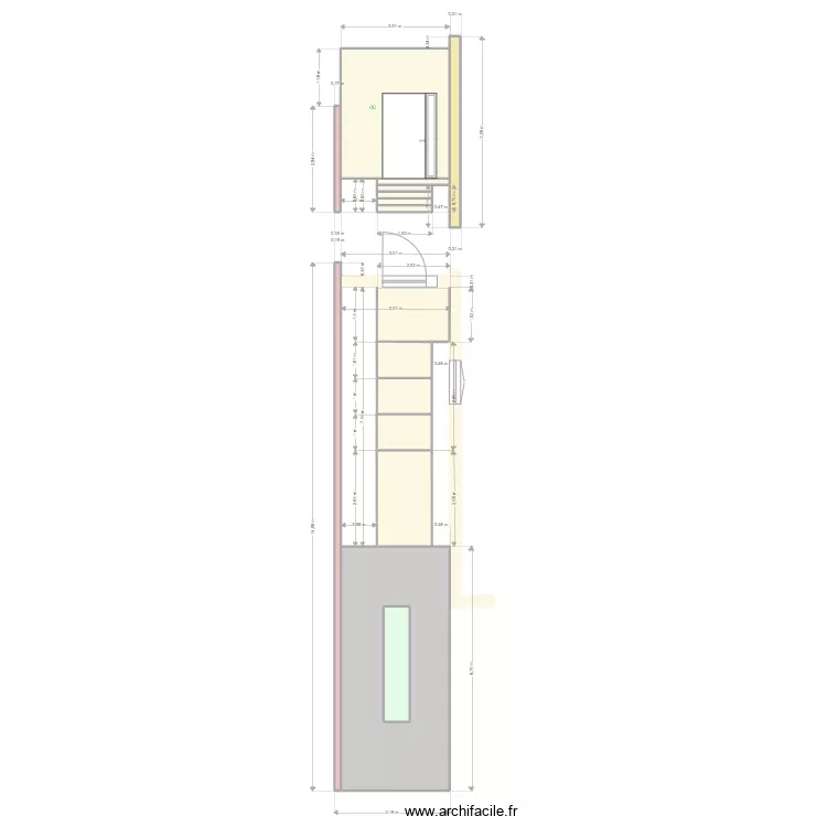 Rambouillet entree facade. Plan de 