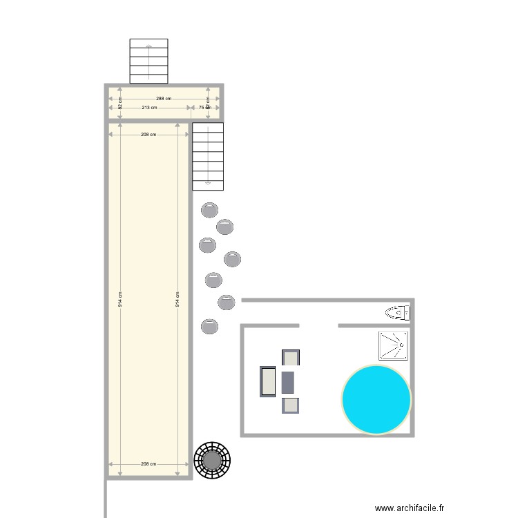 Roulotte. Plan de 0 pièce et 0 m2