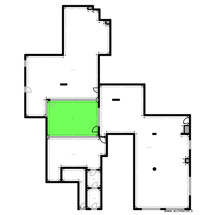 93 Aubervilliers Motte EXISTANT V JORDAN. Plan de 11 pièces et 483 m2