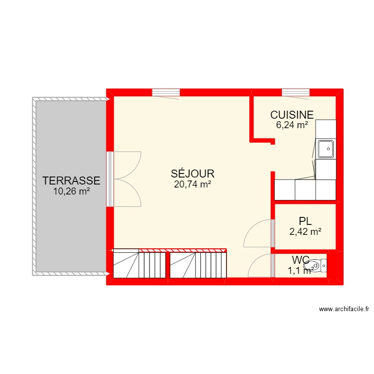 BI 14080. Plan de 0 pièce et 0 m2