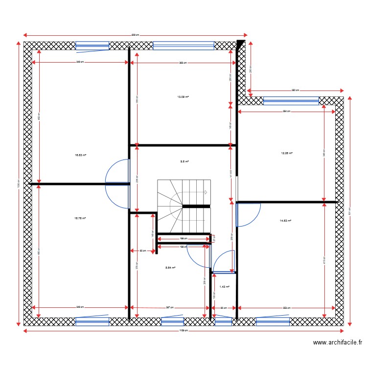 Plan Cotation. Plan de 0 pièce et 0 m2