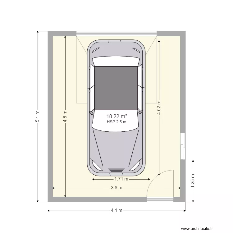 projet garage. Plan de 