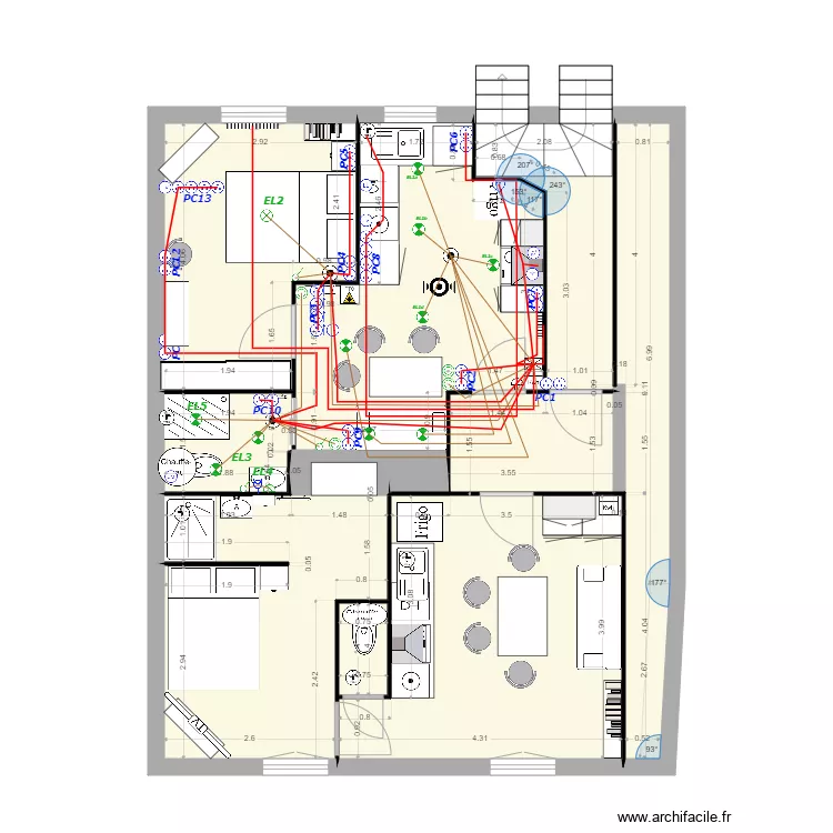 2eme &eacute;tage V11. Plan de 