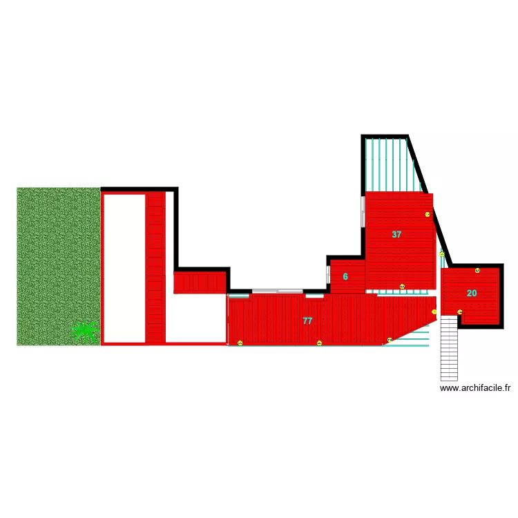 Terrasse VF pleine. Plan de 