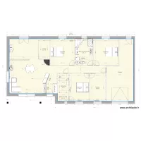 plan maison m&eacute;nili&egrave;re 2 avec meubles  prototype