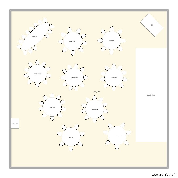 Archi salle v2. Plan de 0 pièce et 0 m2