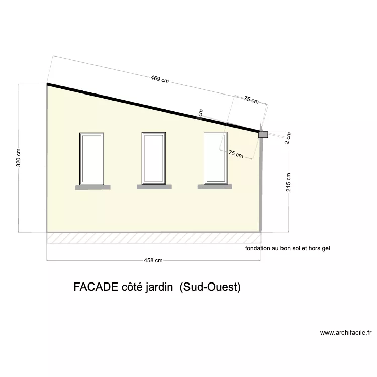 facade gauche v3. Plan de facade gauche v3. Plan de