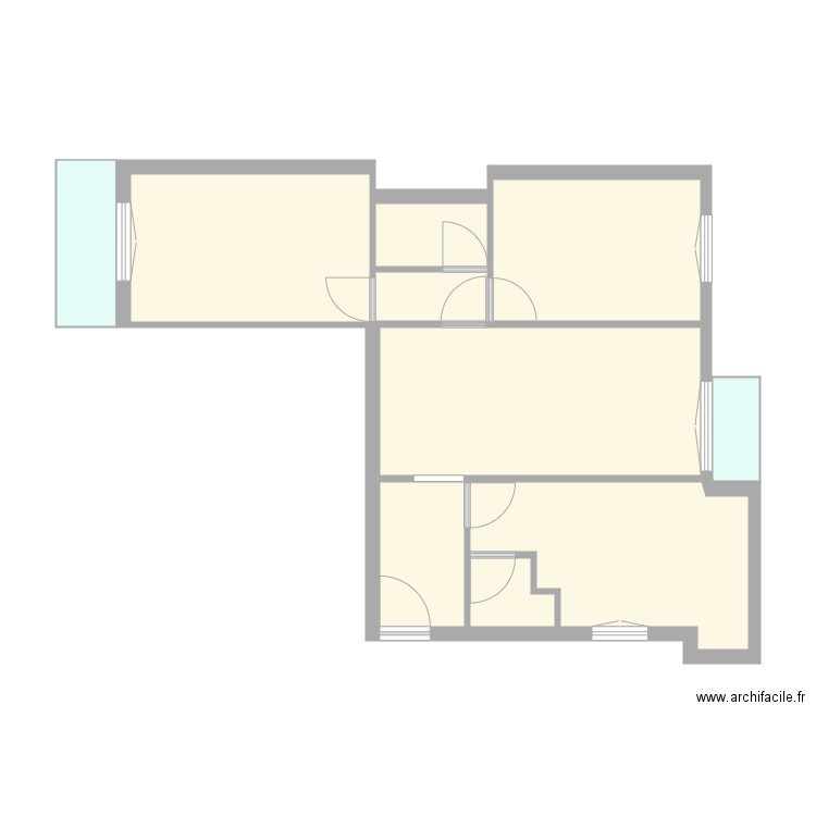 Appartement helene et romain2. Plan de 10 pièces et 61 m2