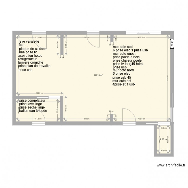plan maison elec. Plan de 0 pièce et 0 m2