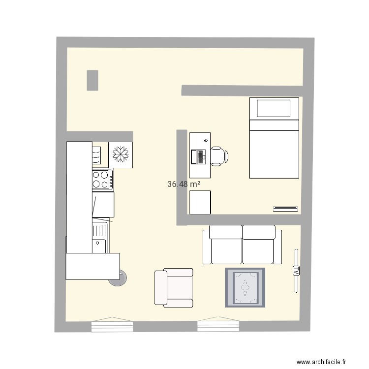 PIECE A VIVRE . Plan de 0 pièce et 0 m2