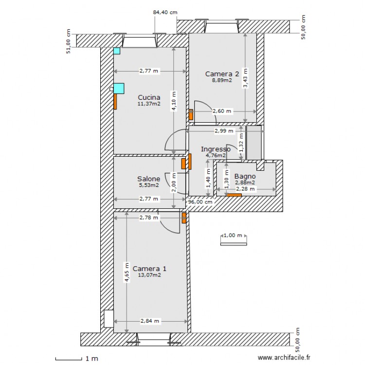 via-masserano 3-attuale. Plan de 0 pièce et 0 m2