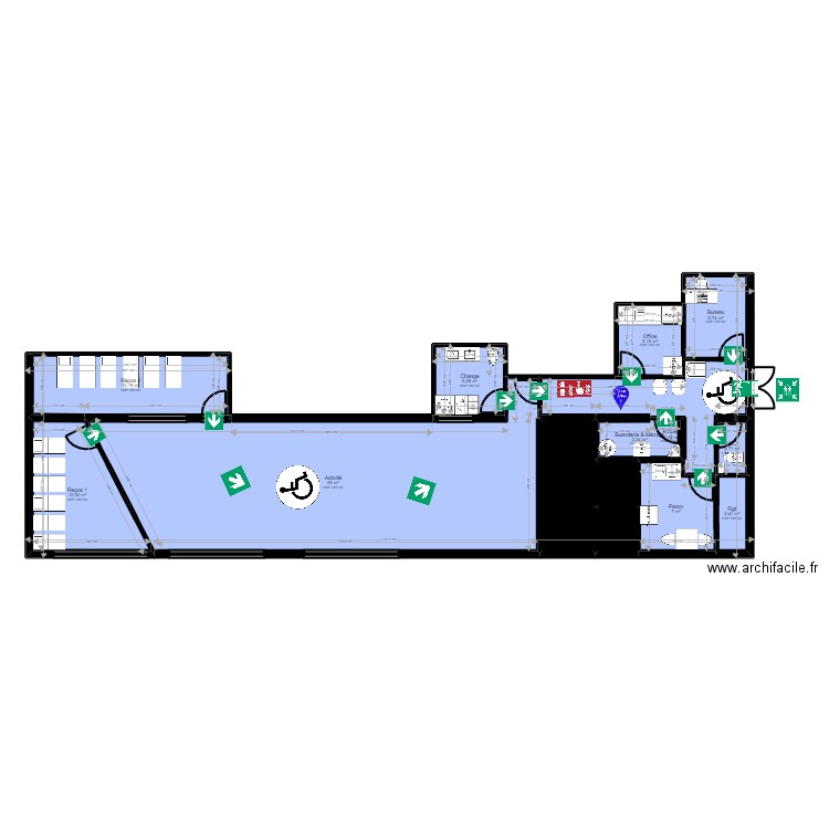 Cergy projet Jordan 2 evac. Plan de 0 pièce et 0 m2