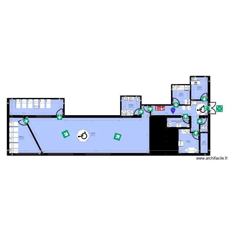 Cergy projet Jordan 2 evac. Plan de 