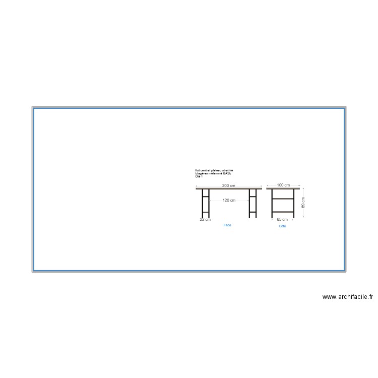 Ilot central OTHERDESIGN 2. Plan de 0 pièce et 0 m2