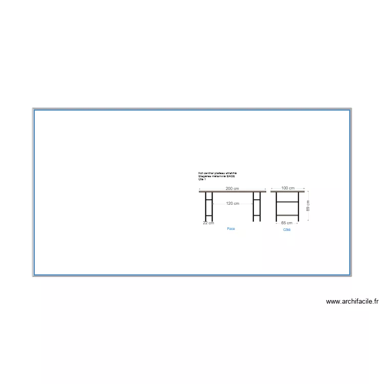 Ilot central OTHERDESIGN 2. Plan de 