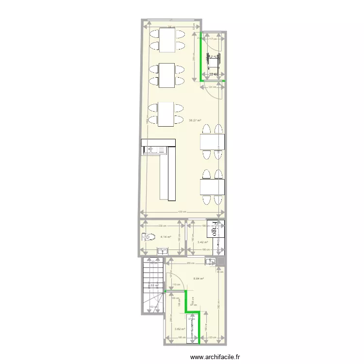 Bar &agrave; chat. Plan de 